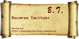 Bazarea Tacitusz névjegykártya